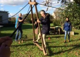 Teamkamp onderdeel 'wandelende A' in Gelderland