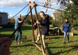 Activiteit: 'Wandelende A' tijdens een teambuilding in Gelderland